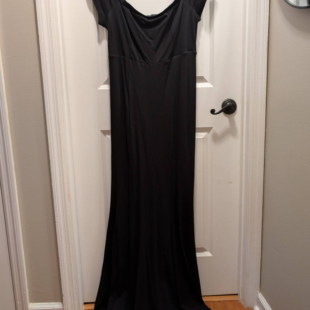 Torrid Classic Black Off-Shoulder Maxi Dress
